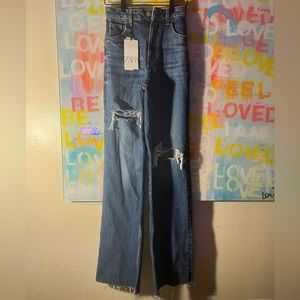 Zara high-rise dark wash jeans size 32 (USA 0)
